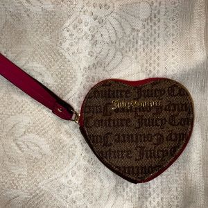 Juicy Couture small heart shaped wristlet